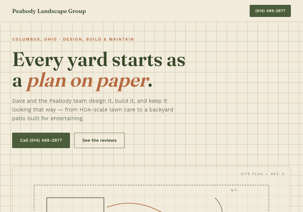 Peabody Landscape Group website built by Target System